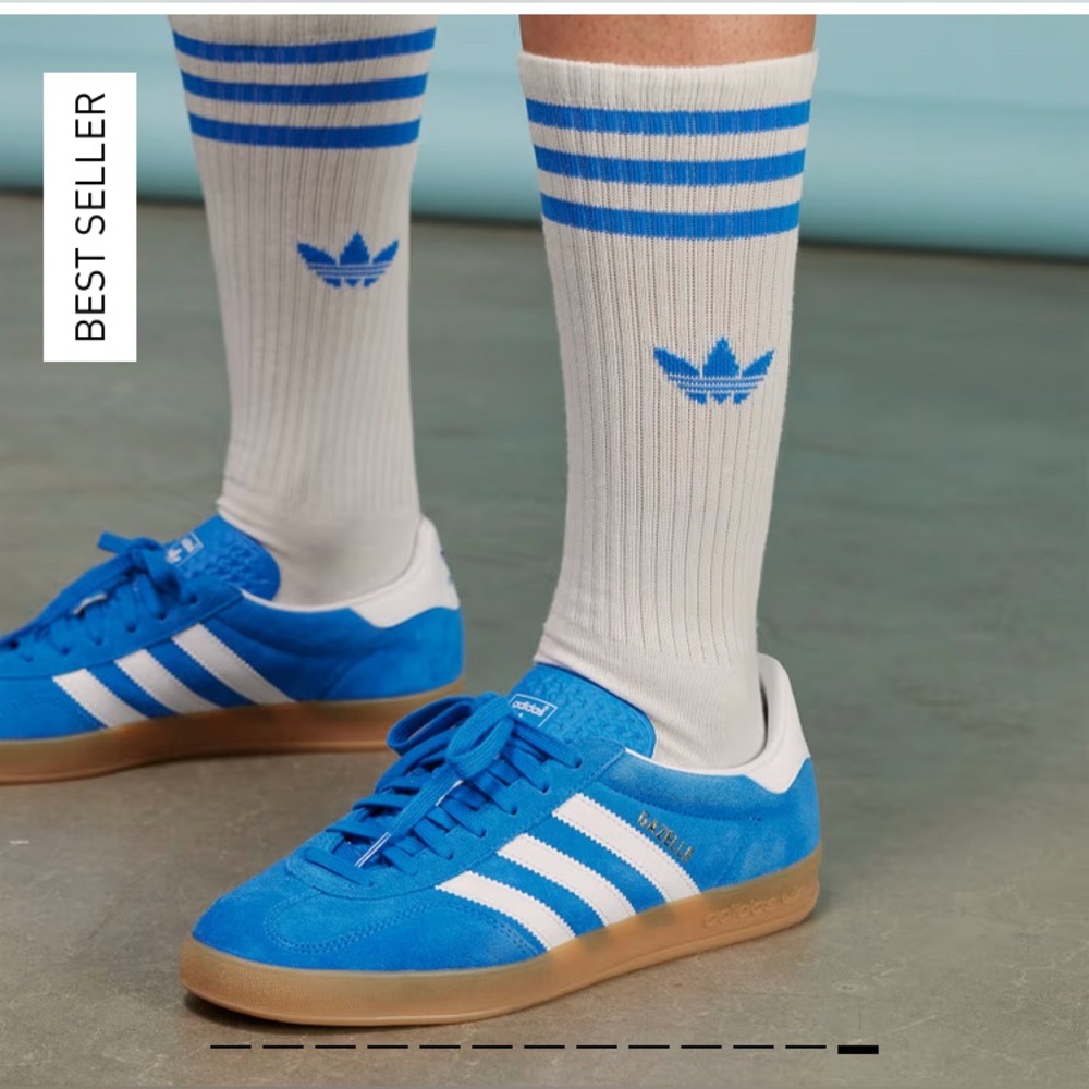 Adidas Gazelle Indoor Bluebird Size 5M (fits 6-6.5W)